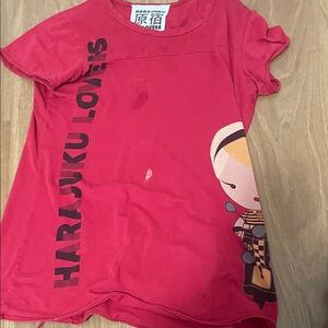 Harajuku Lovers Vibrant Red Graphic Tee